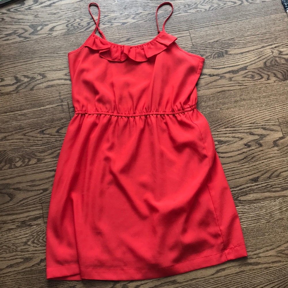 Orange cocktail dress